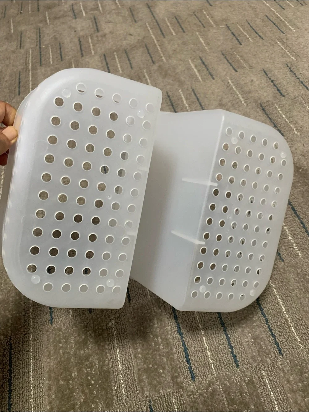 White Plastic Double Caddy with Handle